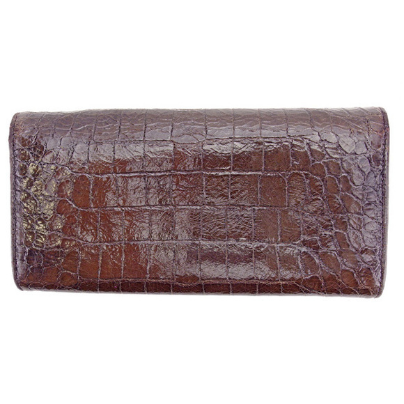 Miu Miu long wallet crocodile brown l1187s - Picture 2 of 7